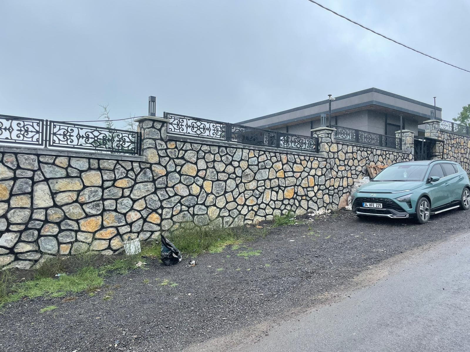 Tuzla Tepeören bahçe taş duvar