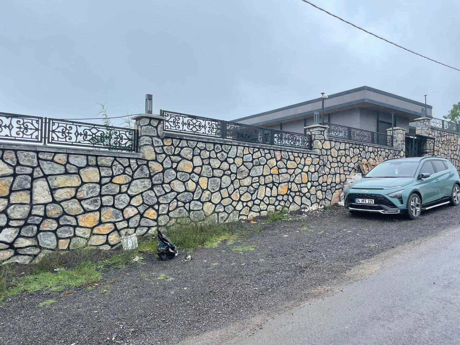 Tuzla Tepeören bahçe taş duvar